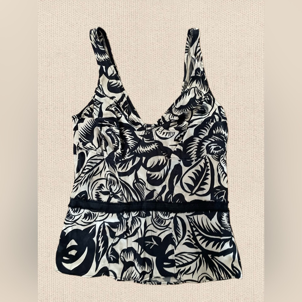 Vintage Y2K Tracy Reese Patterned Top